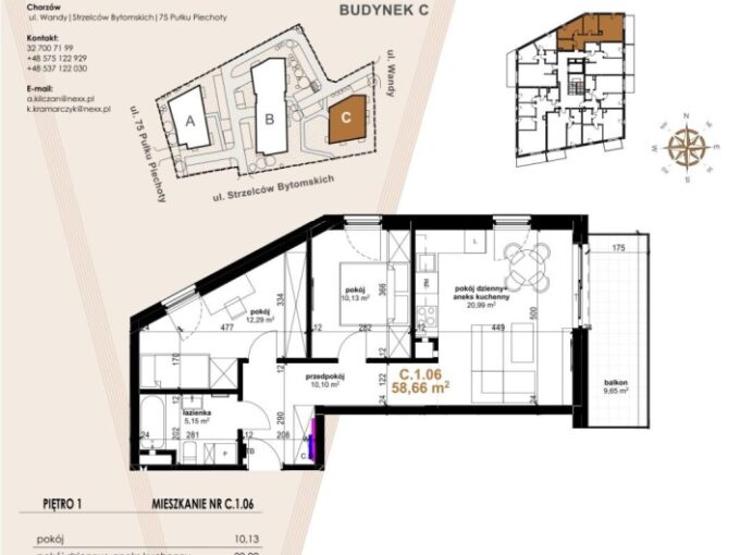 Piękny 3 pokojowy apartament (VC.1.06)