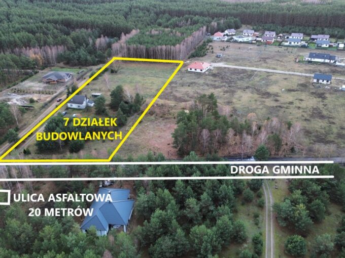 Działka budowlana Sąsieczno przy lesie